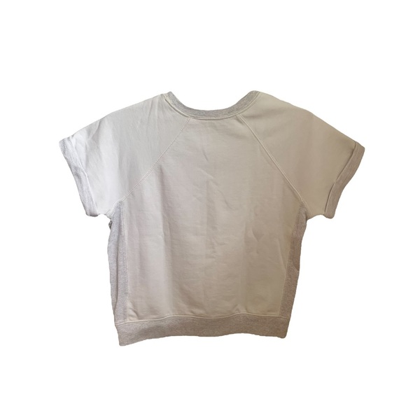 Calvin Klein Retro Boxy Short Sleeved Sweatshirt Colour Block Reverse Weave XS - Picture 2 of 12
